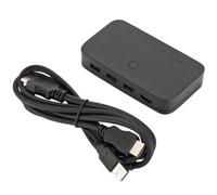KVM Switch 4-en-1, boîte de commutation USB, clavier, souris et moniteur partagés, pour PC, PS4