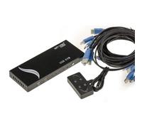 KVM Switch Automatique Souris Clavier Ecran 4 PC - HDMI / USB - Controle à disatnce, auto alimenté, avec cordons - 4096x2160
