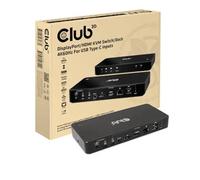 KVM Switch/Dock - CLUB 3D - 4K60Hz - 2 entrées USB Type-C - Sortie DisplayPort/HDMI - Compatible Alt DP