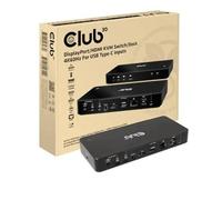 KVM Switch/Dock - CLUB 3D - 4K60Hz - 2 entrées USB Type-C - Sortie DisplayPort/HDMI - Compatible Alt DP