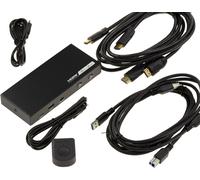 KALEA-INFORMATIQUE Boitier de partage type KVM Switch Souris Clavier Ecran pour 2 PC compatible HDMI 4096×2160 60Hz. Avec télécommande et cordons