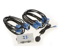 KALEA-INFORMATIQUE KVM VGA USB 4 PC avec télécommande | KVM VGA pour 4 PC avec partage écran, clavier et souris USB, télécommande et câbles KVM inclus.