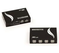 KVM Switch - KM - 4 Ports - Contrôle 4 PC - Navigation fluide - Boîtier métal