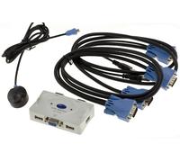 KVM SWITCH VGA USB 4 PORTS AUTO - Complet, livré avec cordons et télécommande