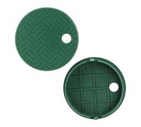 KVMORZE Lot de 2 couvercles ronds de 15,2 cm pour système d'arrosage vert extérieur, système d'irrigation, contrôle de la pelouse, compatibilité avec ID 5,5 OD 6