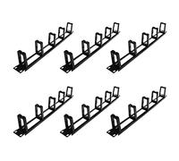 KVSERT 15 x 48,3 cm 1U Rack Armoires Réseau Organisateur Base en Métal Creux Cinq Anneaux Amovible Gestionnaire de