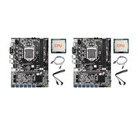 KVSERT 2 cartes mères B75 12 x USB 3.0 avec processeur aléatoire + câble de commutation + câble LGA1155 DDR3 mémoire SATA3.0
