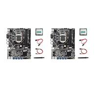 KVSERT 2 cartes mères B75 ETH Mining 8XPCIE vers USB + G1630 CPU + graisse thermique + câble + câble de commutation LGA1155
