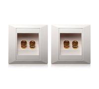 KVSERT 2 prises murales avec 2 haut-parleurs Blanc