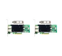 KVSERT 2X Carte Réseau Haute Performance X540-T2 avec de Puces X540 10 GBS, Carte Réseau de Bureau RJ45 Dualport PCI-Ex8 Server