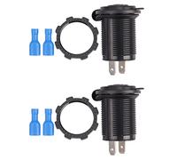 KVSERT 2X Imperméable 12V Voiture Allume-Cigare Prise USB Chargeur Adaptateur Secteur Prise