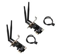 KVSERT 2X PCI-E X1 à M.2 NGFF Carte de Convertisseur D'Adaptateur Réseau WiFi E-Key avec Bluetooth pour PC de Bureau