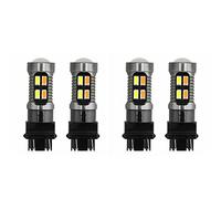 KVSERT 4X Lumière LED Double Couleur Ampoule T25 3157 P27-7W 5630 20SMD Canbus Frein de Voiture Lampe de Recul Clignotant Blanc B