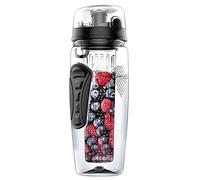 KVSERT Bouteille d' avec infuseur à fruits en plastique Noir 1000 ml