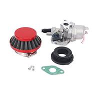 KVSERT Carburateur + filtre rouge + pile pour moteur 2 temps 47 cc 49 cc Mini enfants ATV Dirt Pocket Bike Minimoto