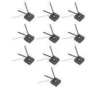 KVSERT Lot de 10 mécanismes d'horloge à quartz pour pièces d'horloge murale, horloge à quartz, aiguilles des heures, minutes, Noir