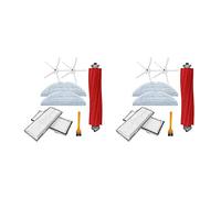 KVSERT Lot de 2 accessoires de rechange pour S7 T7S Plus Brosse latérale principale HEPA Filtre Serpillère Chiffon Robot Pièces Aspirateur