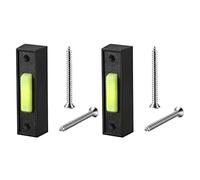 KVSERT Lot de 2 interrupteurs universels pour porte de garage 41A4166 - Bouton poussoir filaire - Finition noire avec bouton