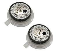 KVSERT Lot de 2 Montres mécaniques automatiques NH35 avec Mouvement Jour et Date Haute précision, Silver