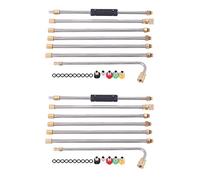 KVSERT Lot de 2 outils de nettoyage de gouttière pour nettoyeur - Baguettes d'extension, buse de de nettoyage de toit - 4000 5 embouts