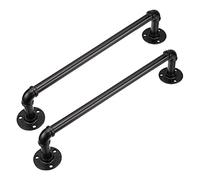 KVSERT Lot de 2 porte-serviettes en métal style industriel vintage pour salle de bain Noir