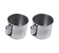 KVSERT Lot de 2 tasses à café et thé en acier inoxydable 8,9 cm