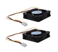 KVSERT Lot de 2 ventilateurs de refroidissement à 3 broches 60 mm x 60 mm x 15 mm avec protège-doigts en métal