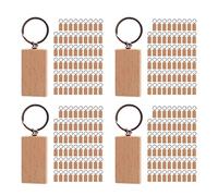 KVSERT Lot de 240 porte-clés en bois à faire soi-même