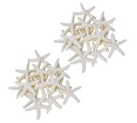 KVSERT Lot de 30 étoiles de mer pour décoration de mariage, décoration d'intérieur et projets d'artisanat Blanc crème