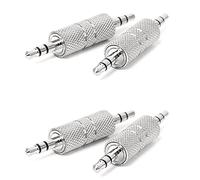 KVSERT Lot de 4 adaptateurs stéréo mâle 3,5 mm vers mâle 3,5 mm pour casque audio