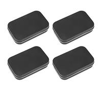 KVSERT Lot de 4 boîtes en métal noires avec petite boîte - 95 x 60 x 21 mm
