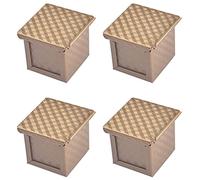 KVSERT Lot de 4 moules à carrés avec couvercle anti-adhésif