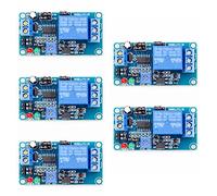 KVSERT Lot de 5 Modules de Relais Temporisés 12 V CC Automatique avec Minuteur, Normalement Ouvert, Montage PCB, Trou Traversant, Bleu