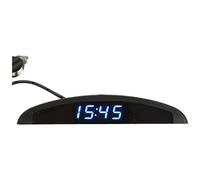 KVSERT Voltmètre numérique LED 3 en 1 pour voiture 12 V - Température - Bleu