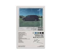 Kvsyaw Poster Kendrick Lamar : Good Kid, M.A.A.d City - 40 x 60 cm - Impression sur toile - Sans cadre - Pour salon, chambre, cuisine, salle de bain, salle de sport, salle de classe, bureau à domicile