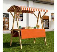 KVTUYC Chariots de vente mobiles pliables avec auvent, idéaux pour les marchés de producteurs, les foires artisanales, les fêtes, les anniversaires et les concessions commerciales.(Orange 1,120cm)
