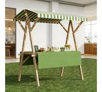 KVTUYC Chariots de vente mobiles pliables avec auvent, idéaux pour les marchés de producteurs, les foires artisanales, les fêtes, les anniversaires et les concessions commerciales.(Green 1,150cm)