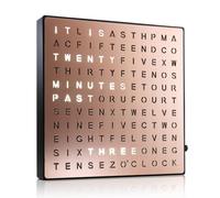 KVTUYC Horloge électronique de Mots, Horloge électronique de Bureau, Heure d'affichage du Texte Lumineux, opération Facile, Convient au Bureau la Chambre à Coucher du Salon(Pink)