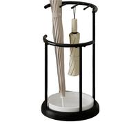 KVTUYC Large Capacity Metal Umbrella Holder, Round Metal Umbrella Stand, with Removable Drain Tray, Space Saving Freestanding Structure, for Home Office Hotel and Commercial Entryway(B)