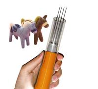 KVTUYC Machine à feutrer électrique, kit de feutrage de laine, changement d'aiguille facile, 1 à 7 aiguilles avec contrôle de vitesse, convient aux débutants et aux amateurs de laine.(Orange)
