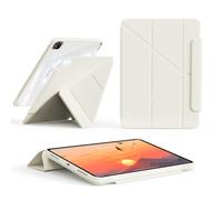 KVTVOU Étui pour iPad Air 13" M4/M3/M2, iPad Pro 12,9" 6e/5ème génération | Panneau arrière magnétique amovible à 360°, support multi-angle en forme de Y, coque transparente résistante aux chocs