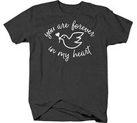 KVXSQLH GEXU You are Forever in My Heart Bird Love Grieving Heaven T-Shirt Black(Large)