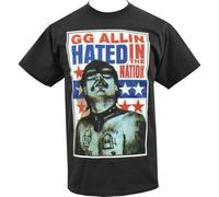 KVXSQLH GG Allin Mens Punk T-Shirt Hated in The Nation Live War in My Head Terror USA(XX-Large)
