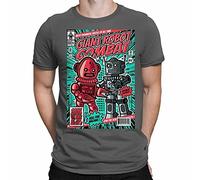 KVXSQLH Giant Robot Combat Mens T-Shirt Comic Book Black(X-Large)