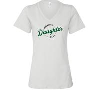 KVXSQLH Gift for Daughter - World's Best Daughter T-Shirt for Women(Small)