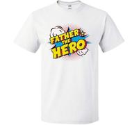 KVXSQLH Gift for Father - Father The Hero T-Shirt(Large)