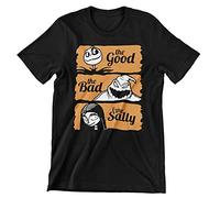 KVXSQLH HAODA The Nightmare Before Christmas Halloween T T-Shirts à Manches Courtes - Good Bad & Sally(Medium)