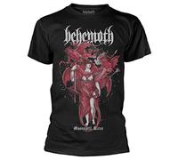 KVXSQLH HAODI Behemoth 'Moonspell Rites' White Yellow Black Red Mens Women T T-Shirts à Manches Courtes 100% Cotton(Medium)