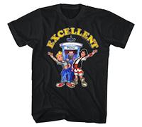 KVXSQLH HAODI Bill & Ted Excellent Cartoon Men's White Yellow Black Red Mens Women T T-Shirts à Manches Courtes 100% Cotton Phone Box Art Rufus Keanu Reeves Alex9834(XX-Large)