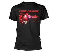 KVXSQLH HAODI Code Orange No Mercy White Yellow Black Red Mens Women T T-Shirts à Manches Courtes 100% Cotton(Small)